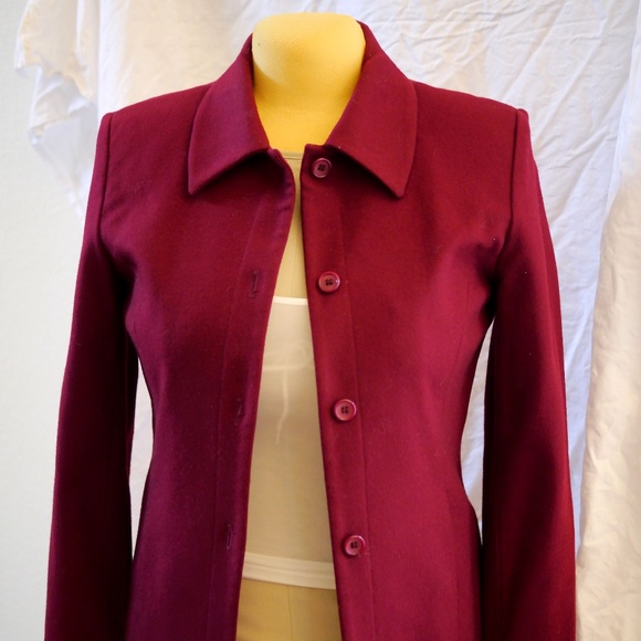 SACHI Collection Jackets & Blazers - Sachi Collection Burgundy Wool Jacket